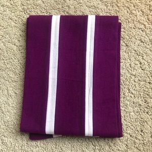 University of Oxford Merton College Old Style Scarf, Wool Uncrested Purple White